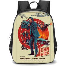 John Wick Backpack StudentPack - John Wick Retro Movie Poster