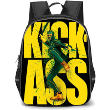 Kick-Ass Backpack StudentPack - Kick-Ass Dave Fighting Pose On Yellow Word Art Poster