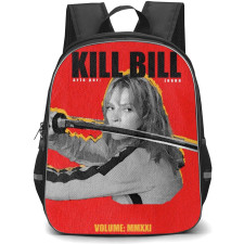 Kill Bill Backpack StudentPack - Kill Bill The Bride Grayscale On Red Background