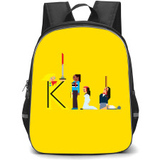 Kill Bill Backpack StudentPack - Kill Bill Movie Pop Art Design Yellow Background