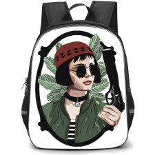 Leon Backpack StudentPack - Leon Mathilda Holding Gun Sticker