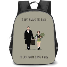 Leon Backpack StudentPack - Leon Movie Quote Is Life Always This Hard Minimalist Poster
