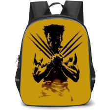 Logan Backpack StudentPack - Logan Wolverine Art On Yellow Background