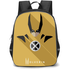 Logan Backpack StudentPack - Logan Wolverine Minimalist Art Poster Yellow Background