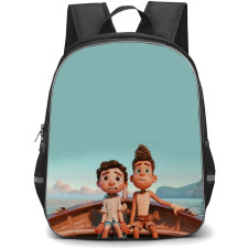 Luca Backpack StudentPack - Luca Movie Luca And Alberto Sitting On Boat Poster
