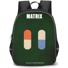 The Matrix Backpack StudentPack - The Matrix Minimalist Style Poster Green Background