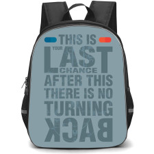 The Matrix Backpack StudentPack - The Matrix Quote This Is Your Last Chance Gray Background