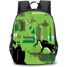 Maleficent Backpack School Bag StudentPack - Maleficent Far Away Land Vector Art Poster