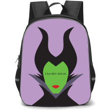 Maleficent Backpack School Bag StudentPack - Maleficent I Am Not Afraid Vector Art Portrait