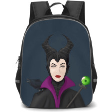 Maleficent Backpack School Bag StudentPack - Maleficent Illustration Fierce Portrait