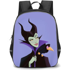 Maleficent Backpack School Bag StudentPack - Maleficent Look Side Portrait Purple Background