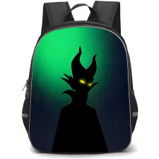 Maleficent Backpack School Bag StudentPack - Maleficent Silhouette Glowing Eyes Portrait