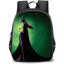 Maleficent Backpack School Bag StudentPack - Maleficent Walking Side Portrait Cartoon Art