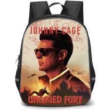 Mortal Kombat II Johnny Cage Backpack School Bag StudentPack - Johnny Cage Uncaged Fury Fictional Poster