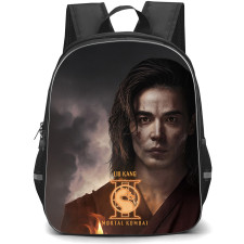 Mortal Kombat II Liu Kang Backpack School Bag StudentPack - Liu Kang Portrait With Neon Orange Logo Poster