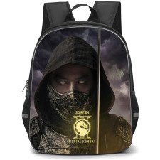 Mortal Kombat II Scorpion Backpack School Bag StudentPack - Scorpion Portrait With Neon Yellow Logo Poster