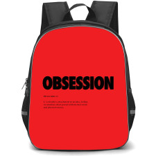 Obsession Backpack School Bag StudentPack - Obsession Minimalist Red Definition Poster