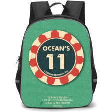Ocean Eleven Backpack StudentPack - Ocean Eleven Logo On Green Background