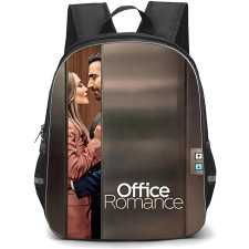 Office Romance Backpack School Bag StudentPack - Office Romance Elevator Love Story Couple Aesthetic Poster