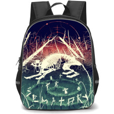 Pet Sematary Backpack StudentPack - Cat Bones Blue Background