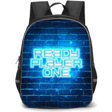 Ready Player One Backpack StudentPack - Ready Player One Neon Light On Blue Brick Poster