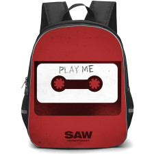 Saw Backpack StudentPack - Saw Play Me Cassette Minimalist Poster