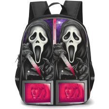 The Scream Backpack StudentPack - The Scream Ghostface With His Knife Canvas