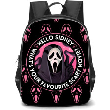 The Scream Backpack StudentPack - The Scream Pink Ghostface Hello Sidney Scream Poster