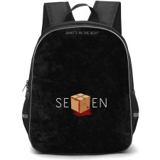 Se7en Backpack StudentPack - Se7en What Is In The Box Poster Black Background