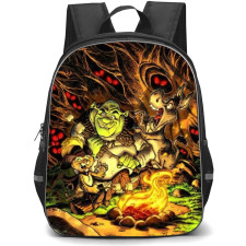 Shrek Phone Case Backpack StudentPack - Characters Bonfire Illustration
