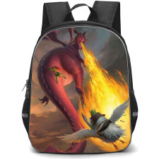 Shrek Phone Case Backpack StudentPack - Characters Dragon Fight Illustration