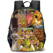 Shrek Phone Case Backpack StudentPack - Characters Welcome Far Far Away Collage