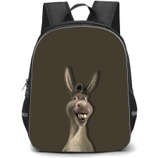 Shrek Donkey Phone Case Backpack StudentPack - Donkey Grinning Gray Background Portrait