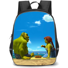 Shrek Phone Case Backpack StudentPack - Shrek And Ogre Fiona At The Beach Side Portrait