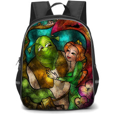 Shrek Phone Case Backpack StudentPack - Shrek And Princess Fiona Mosaic Art