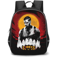Sinners Smoke Backpack School Bag StudentPack - Smoke Fierce Halftone Portrait Series Poster