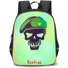 Suicide Squad Backpack StudentPack - Suicide Squad RickFlag Skull Avatar Poster