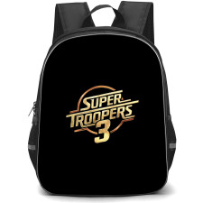 Super Troopers Backpack School Bag StudentPack - Super Troopers 3 Gold Metallic Logo Emblem Sticker