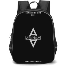 The Dark Knight Backpack StudentPack - The Dark Knight Arkham Logo On Black Background