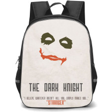 The Dark Knight Backpack StudentPack - The Dark Knight Joker Stranger Minimalist Poster