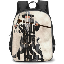 The Lord Of The Rings Backpack StudentPack - The Lord Of The Rings Typographic You Shall Not Pass Poster