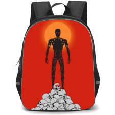 The Terminator Backpack StudentPack - The Terminator Minimalist Art Sunset Red Background