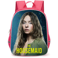 The Housemaid Millie Calloway Backpack School Bag StudentPack - Millie Calloway Portrait On Blue Floral Background