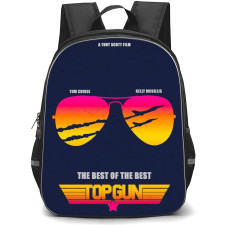 Top Gun Backpack StudentPack - Top Gun Movie Aviator Sunglass And Logo On Blue Background