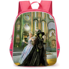 Wicked Backpack School Bag StudentPack - Wicked For Good Glinda Elphaba Standing with Green Structure Background