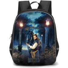 Wicked Backpack School Bag StudentPack - Wicked Prince Fiyero Petting Horse With Blue Background