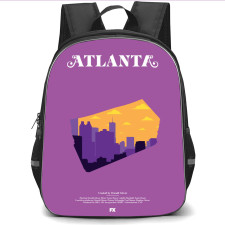 Atlanta Backpack StudentPack - Atlanta Poster Illustration Art Purple Background