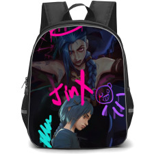 Arcane Jinx Backpack StudentPack - Arcane Jinx And Vi Illustration Art