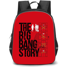 The Big Bang Theory Backpack StudentPack - The Big Bang Theory Elevator Illustration Red Background