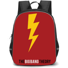 The Big Bang Theory Backpack StudentPack - The Big Bang Theory Yellow Thunder Icon On Red Background